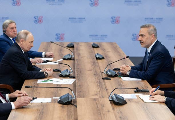 Turkish Foreign Minister Fidan - Russian President Putin in Kazan KAZAN, RUSSIA - JUNE 17: Turkish Foreign Minister Hakan Fidan meets with Russian President Vladimir Putin in Kazan, Russia on June 17, 2026. Murat Gok Anadolu Kazan Russia. Editorial use only. Please get in touch for any other usage.  Copyright: x2026xAnadoluxMuratxGokx