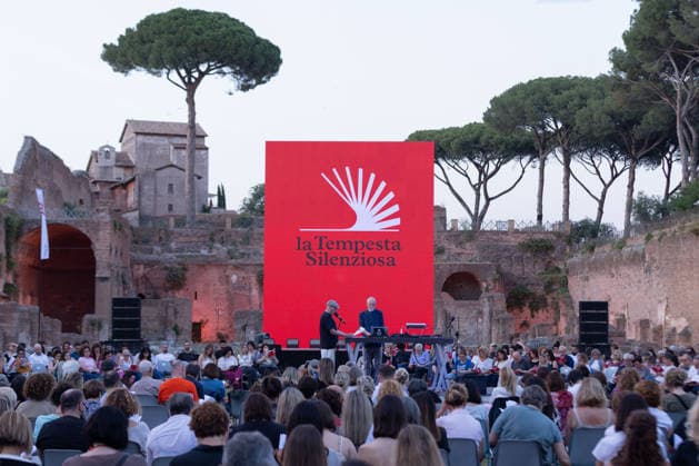 IPA85796797 - Author Alessandro Baricco reads Fyodor Dostoevsky™s *White Nights* during the La Tempesta Silenziosa event at the Palatino Stadium in Rome  Copyright: xMatteoxNardonex xx 85796797