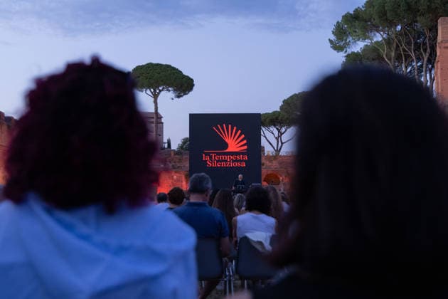 IPA85796818 - The Silent Storm, a shared, collective reading experience conceived by Alessandro Baricco at the Palatino Stadium in Rome. Thousands of people read Fyodor Dostoevsky™s *White Nights* at the same time.  Copyright: xMatteoxNardonex xx 85796818