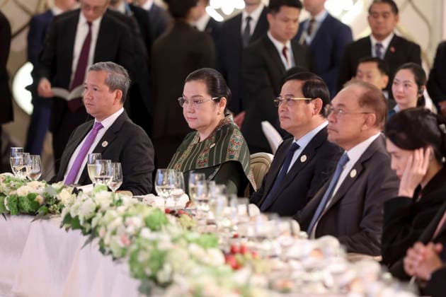 June 17, 2026, Kazan, Tatarstan, Russia: Sitting from left: Cambodian Prime Minister Hun Manet, Laos Vice President Pany Yathotvou, Laos Prime Minister Sonexay Siphandone and Malaysian Prime Minister Anwar Ibrahim attend a state reception for the RussiaÃ¢â‚¬ASEAN Summit hosted by Russian President Vladimir Putin, at the Galiasgar Kamal Tatar State Academic Theatre, June 17, 2026 in Kazan, Russia. Kazan Russia - ZUMAp138 20260617_zaa_p138_015 Copyright: xStepanxPugachev RoscongressxFounx