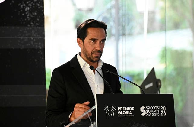 Ibero-American Sports Glory Awards Ceremony Alberto Contador during the Ibero-American Sports Glory Awards ceremony on June 17, 2026, in Madrid, Spain. The GLORIA Ibero-American Sports Awards recognize individuals, institutions, and organizations that use sports as a tool for social transformation, promoting inclusion, innovation, sustainability, education, and economic development. JUNE 17, 2026 Madrid, Spain,detected_source_language  Copyright: xFranciscoxGuerrax 7604876