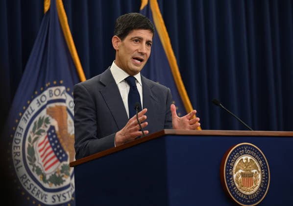 WASHINGTON, DC - JUNE 17: US Federal Reserve Chair Kevin Warsh speaks during his first news conference since taking the helm at the central bank on June 17, 2026 in Washington, DC. Warsh was appointed by President Donald Trump after former chair Jerome Powell s tenure ended in May.  Copyright: xChinaxNewsxServicex 111648903359