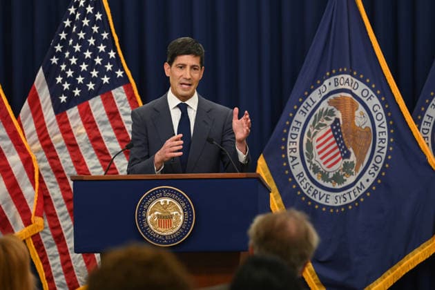 WASHINGTON, DC - JUNE 17: US Federal Reserve Chair Kevin Warsh speaks during his first news conference since taking the helm at the central bank on June 17, 2026 in Washington, DC. Warsh was appointed by President Donald Trump after former chair Jerome Powell s tenure ended in May.  Copyright: xChinaxNewsxServicex 111648903368