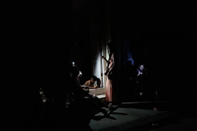 CUBA-HAVANA SOCIAL CRISIS AND WORLD CUP HAVANA, CUBA - JUNE 16, 2026: Shadows of residents are cast against an unlit doorway during a prolonged nighttime blackout in Central Havana, Cuba, on June 16, 2026. The lack of reliable electricity has heavily disrupted domestic routines, compelling families to sit outdoors to escape the stifling heat inside unventilated homes. (Photo by Pablo Miranzo JNA Press via Nexpher Images) HAVANA