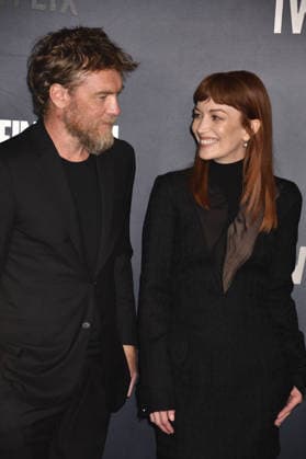 NEW YORK, NY - JUNE 17: Sam Worthington and Britt Lower at the Netflix premiere the New Harlan Coben series, I Will Find You on June 17, 2026 at The Plaza Hotel in New York City. Copyright: xmpi099 MediaPunchx