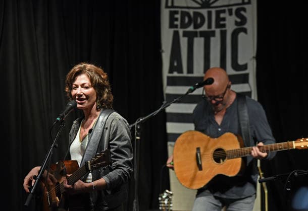 June 18, 2026, Atlanta, Georgia, USA: Amy Grant live at EddieÃ¢â‚¬â ¢s Attic, Decatur, Georgia 6-17-26. The 6 time Grammy winner makes her Eddie s Attic debut during her underplay tour playing an intimate sold out show to only 175 people in support of her new album The Me That Remains Atlanta USA  - ZUMAs380 20260618_zep_s380_010 Copyright: xDerekxStormx