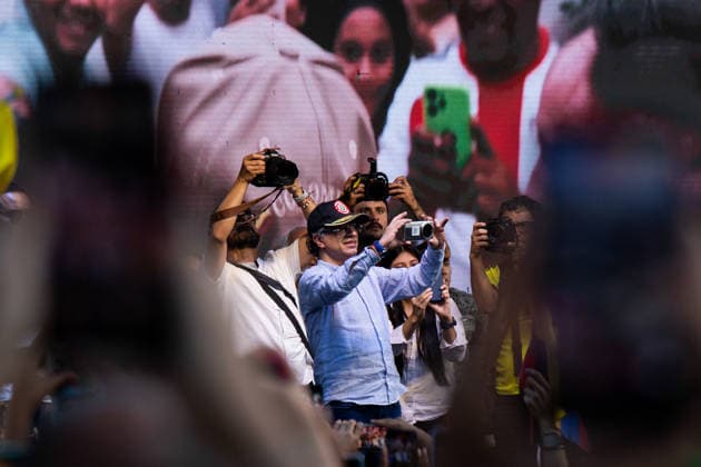 June 17, 2026, Medellin, Antioquia, Colombia: Colombian president Gustavo Petro takes part during a public event in the city of Medellin, Colombia June 17, 2026. Medellin Colombia - ZUMAvp1_ 20260617_zia_vp1_007 Copyright: xCamiloxMorenox