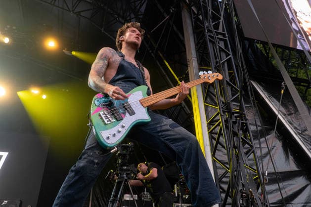 McFly in concert at Thetford Forest, Thetford, UK Thetford, UK, 17 June, 2026. McFly in concert. Pictured left to right, Dougie Poynter., Credit:Stephen Keable Avalon UK, Norfolk, Thetford, Thetford Forest  Copyright: xStephenxKeablex xAvalonx 1110846967