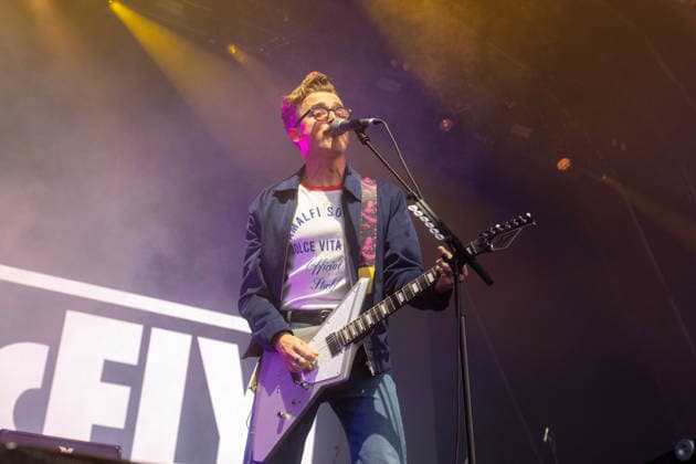 McFly in concert at Thetford Forest, Thetford, UK Thetford, UK, 17 June, 2026. McFly in concert. Pictured left to right, Tom Fletcher., Credit:Stephen Keable Avalon UK, Norfolk, Thetford, Thetford Forest  Copyright: xStephenxKeablex xAvalonx 1110847175