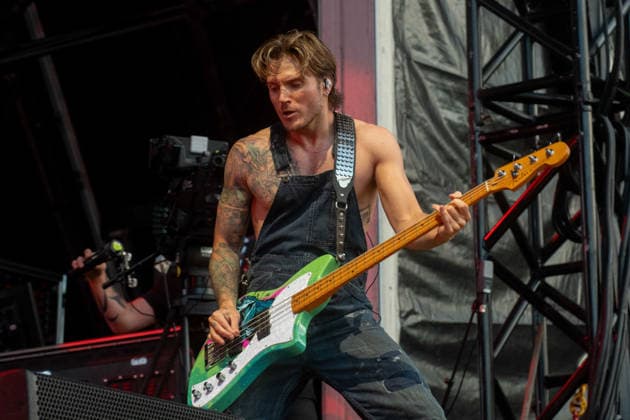 McFly in concert at Thetford Forest, Thetford, UK Thetford, UK, 17 June, 2026. McFly in concert. Pictured left to right, Dougie Poynter., Credit:Stephen Keable Avalon UK, Norfolk, Thetford, Thetford Forest  Copyright: xStephenxKeablex xAvalonx 1110847236