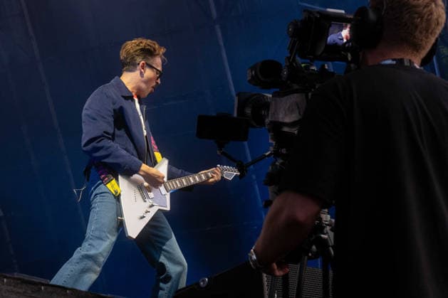McFly in concert at Thetford Forest, Thetford, UK Thetford, UK, 17 June, 2026. McFly in concert. Pictured left to right, Tom Fletcher., Credit:Stephen Keable Avalon UK, Norfolk, Thetford, Thetford Forest  Copyright: xStephenxKeablex xAvalonx 1110847312