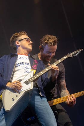 McFly in concert at Thetford Forest, Thetford, UK Thetford, UK, 17 June, 2026. McFly in concert. Pictured left to right, Tom Fletcher, Danny Jones., Credit:Stephen Keable Avalon UK, Norfolk, Thetford, Thetford Forest  Copyright: xStephenxKeablex xAvalonx 1110847388