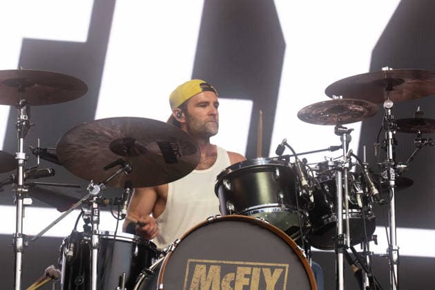 McFly in concert at Thetford Forest, Thetford, UK Thetford, UK, 17 June, 2026. McFly in concert. Pictured left to right, Harry Judd., Credit:Stephen Keable Avalon UK, Norfolk, Thetford, Thetford Forest  Copyright: xStephenxKeablex xAvalonx 1110847497