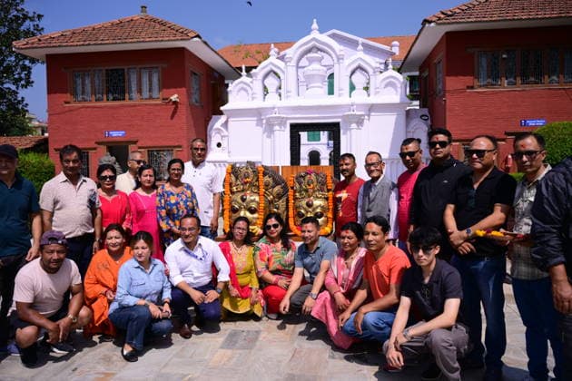 June 18, 2026, Kathmandu, Bagmati, Nepal: The sacred 16th-century Bhairava masks are pictured in a procession as they depart the National Museum of Nepal in Chhauni, Kathmandu, on June 18, 2026, en route to their original shrine in Dolakha after more than three decades abroad. The revered masks were stolen in March 1994 and later trafficked internationally before entering museum circulation in the United States. Following provenance research and legal coordination between Nepali authorities and the Manhattan District AttorneyÃ¢â‚¬â ¢s Office, the masks were formally returned and repatriated to Nepal in December 2023. Their return marks a significant milestone in ongoing efforts to restore stolen cultural heritage to its place of origin and - ZUMAs330 20260618_zsp_s330_009 Copyright: xSafalxPrakashxShresthax