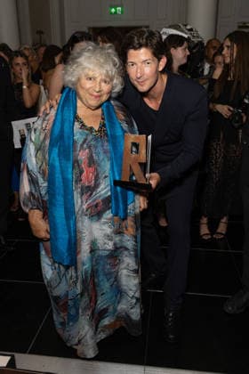 June 17, 2026, London, United Kingdom: Miriam Margolyes and Lee Knight seen posing with the Raindance Icon Award at the Raindance Film Festival Opening Gala held at the Waldorf Hilton, Aldwych. London United Kingdom  - ZUMAs197 20260617_aaa_s197_411 Copyright: xPhilxLewisx