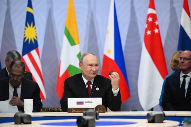 Russia ASEAN Summit 9191095 18.06.2026 Russian President Vladimir Putin attends a plenary session of the Russia-ASEAN Summit in Kazan, Republic of Tatarstan, Russia. Kristina Solovyova Sputnik Kazan Republic of Tatarstan Russia  Copyright: xKristinaxSolovyovax