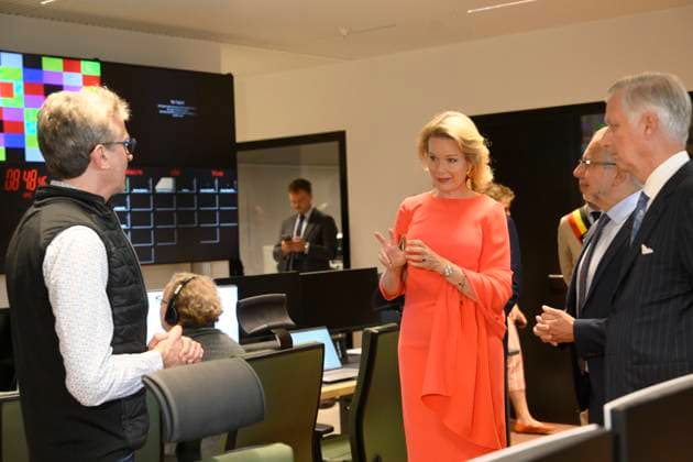 King Philippe And Queen Mathilde Visit Media Square EVERE, BELGIUM - JUNE 18: King Philippe of Belgium and Queen Mathilde of Belgium pictured with Jean-Paul Philippot, CEO RTBF visiting Media Square, the RTBF s new headquarters in Brussels.on June 18, 2026 in Evere, Belgium, 18 06 2026 Evere Belgium  Copyright: xPhilipxReynaersx