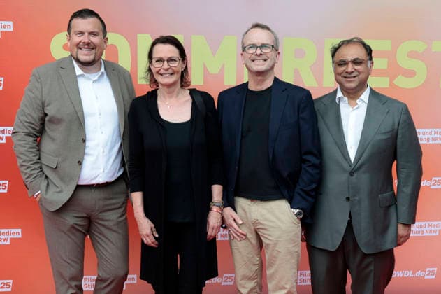 Thomas Lückerath, Astrid Quentell, Nicolas Paalzow und Walid Nakschbandi beim Sommerfest zum 35-jährigen Bestehen der Film- und Medienstiftung NRW im Park CafÃ . Köln, 17.06.2026 *** Thomas Lückerath, Astrid Quentell, Nicolas Paalzow, and Walid Nakschbandi at the summer celebration marking the 35th anniversary of the Film and Media Foundation NRW at Park Café in Cologne, June 17, 2026,detected_source_language Foto:xR.xSchmiegeltx xFuturexImagex nrw_sommerfest_6651