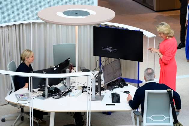 King Philippe And Queen Mathilde Visit Media Square EVERE, BELGIUM - JUNE 18: King Philippe of Belgium and Queen Mathilde of Belgium pictured visiting Media Square, the RTBF s new headquarters in Brussels.on June 18, 2026 in Evere, Belgium, 18 06 2026 Evere Belgium  Copyright: xPhilipxReynaersx
