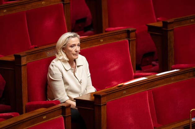 National Assembly - Paris President of Rassemblement National parliamentary group Marine Le Pen during examination of the draft constitutional law for an autonomous Corsica within the Republic at the National Assembly in Paris on June 16, 2026. Photo by Alexis Jumeau ABACAPRESS.COM Paris France  Copyright: xJumeauxAlexis ABACAx