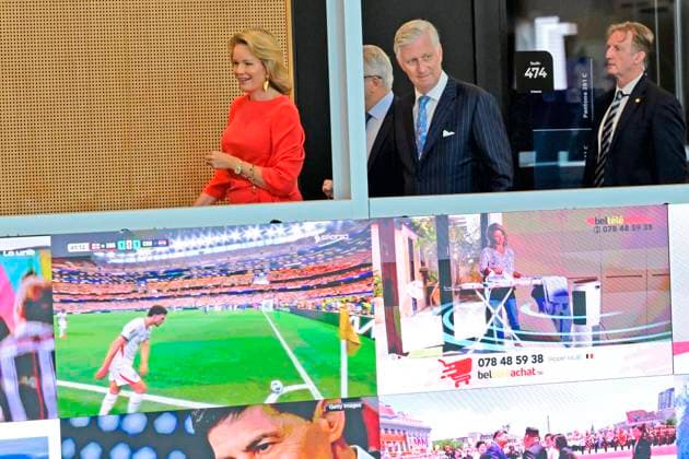 King Philippe And Queen Mathilde Visit Media Square EVERE, BELGIUM - JUNE 18: King Philippe of Belgium and Queen Mathilde of Belgium pictured visiting Media Square, the RTBF s new headquarters in Brussels.on June 18, 2026 in Evere, Belgium, 18 06 2026 Evere Belgium  Copyright: xPhilipxReynaersx