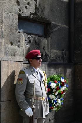 Honouring of Czechoslovak paratroopers memory on 84th anniversary of assassination of Nazi Deputy Reichsprotektor Reinhard Heydrich, on June 18, 2026, in Prague, Czech Republic. (CTKxPhoto MichalxKamaryt) CTKPhotoP2026061803423  CTKPhotoP2026061803423