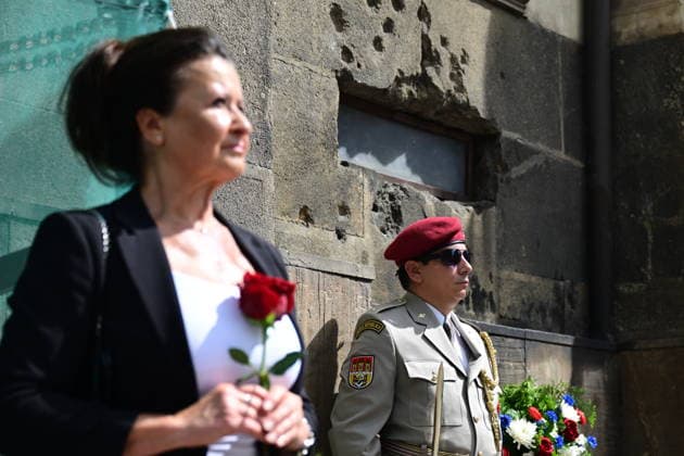 Honouring of Czechoslovak paratroopers memory on 84th anniversary of assassination of Nazi Deputy Reichsprotektor Reinhard Heydrich, on June 18, 2026, in Prague, Czech Republic. (CTKxPhoto MichalxKamaryt) CTKPhotoP2026061803539  CTKPhotoP2026061803539