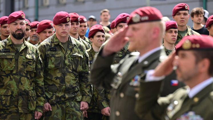 Honouring of Czechoslovak paratroopers memory on 84th anniversary of assassination of Nazi Deputy Reichsprotektor Reinhard Heydrich, on June 18, 2026, in Prague, Czech Republic. (CTKxPhoto MichalxKamaryt) CTKPhotoP2026061803840  CTKPhotoP2026061803840
