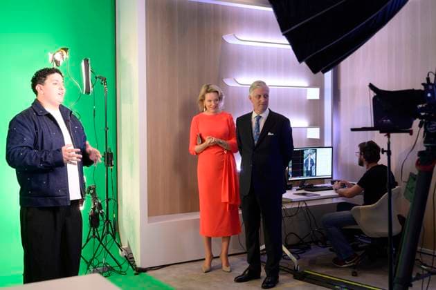 King Philippe And Queen Mathilde Visit Media Square EVERE, BELGIUM - JUNE 18: King Philippe of Belgium and Queen Mathilde of Belgium pictured visiting Media Square, the RTBF s new headquarters in Brussels.on June 18, 2026 in Evere, Belgium, 18 06 2026 Evere Belgium  Copyright: xPhilipxReynaersx