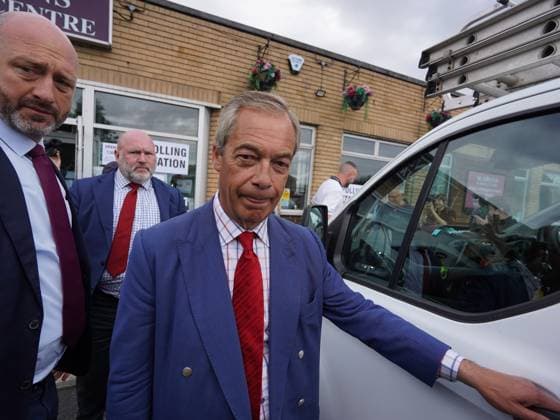 Voting begins in Makerfield by-election ASHTON-IN-MAKERFIELD, UNITED KINGDOM - JUNE 18: Leader of the reform UK Nigel Farage leaves St Aidans Parish centre polling station during the Makerfield by-election on June 18, 2026, in Ashton in Makerfield, United Kingdom. Loannis Alexopoulos Anadolu Ashton-in-Makerfield United Kingdom. Editorial use only. Please get in touch for any other usage.  Copyright: x2026xAnadoluxLoannisxAlexopoulosx