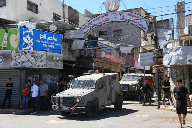 Israeli army raids Balata refugee camp near Nablus Israeli army forces raid Balata refugee camp, east of Nablus in the West Bank, on June 18, 2026. According to local sources, Israeli forces stormed the market during a military operation and detained several Palestinians. Photo by Mohammed Nasser apaimages Nablus West Bank Palestinian Territory 180626_Nablus_MN_00(16) Copyright: xapaimagesxMohammedxNasserx xapaimagesx