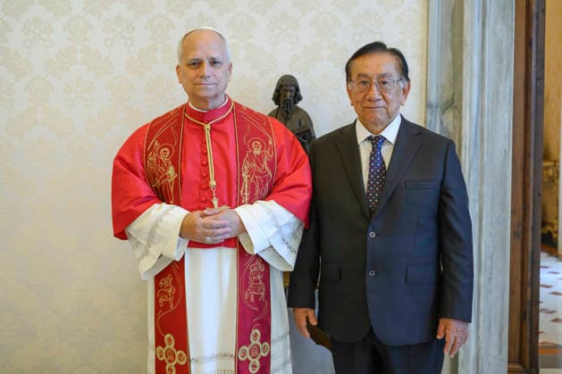 ITALY- REL VATICAN -POPE LEO XVI RECEIVES HIS EXCELLENCY MR.JOSE MARIA BALCAZAR ZELEDA,PRESIDENT OF THE REPUBLIC OF PERU AT THE VATICAN June 18, 2026 ITALY REL -June 18, 2026 Pope Leo XIV receives His Excellency Mr. José María Balcázar Zeleda, President of the Republic of Peru, at the Vatican EDITORIAL USE ONLY - NO BOOKS Copyright: xVATICANxMEDIAx xCatholicxPressxPhotox