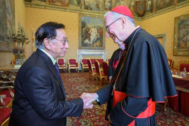 ITALY- REL VATICAN -POPE LEO XVI RECEIVES HIS EXCELLENCY MR.JOSE MARIA BALCAZAR ZELEDA,PRESIDENT OF THE REPUBLIC OF PERU AT THE VATICAN June 18, 2026 ITALY REL -June 18, 2026 Pope Leo XIV receives His Excellency Mr. José María Balcázar Zeleda, President of the Republic of Peru, at the Vatican EDITORIAL USE ONLY - NO BOOKS Copyright: xVATICANxMEDIAx xCatholicxPressxPhotox