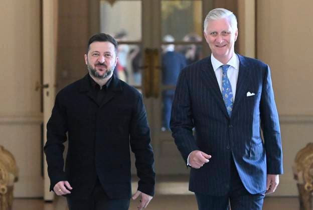 The King Receives Zelensky BRUSSELS, BELGIUM - JUNE 18 : King Philippe receives Volodymyr Zelensky, President of Ukraine, for lunch at the Royal Palace in Brussels..on June 18, 2026 in Brussels, Belgium, 18 06 2026 Brussels Belgium  Copyright: xBertxVanxDenxBrouckex