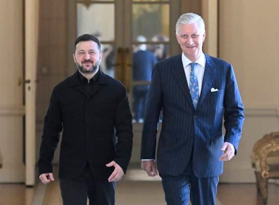 The King Receives Zelensky BRUSSELS, BELGIUM - JUNE 18 : King Philippe receives Volodymyr Zelensky, President of Ukraine, for lunch at the Royal Palace in Brussels..on June 18, 2026 in Brussels, Belgium, 18 06 2026 Brussels Belgium  Copyright: xBertxVanxDenxBrouckex