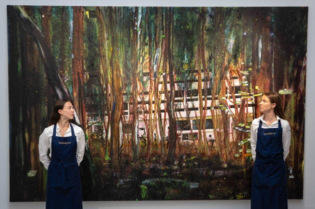 Sotheby s London Modern and Contemporary June Sales Preview, London, UK 18 June 2026 Peter Doig s Cabin Essence, estimated at Â£10,000,000-15,000,000, at Sotheby s London, Mayfair, London, UK, on 18 June 2026. The monumental canvas is described as one of the crowning achievements of Doig s early career, and will be offered at auction on 24 June 2026 alongside the celebrated Lewis Collection., Credit:Pete Speller Avalon  Copyright: xPetexSpellerx xAvalonx 1111012437
