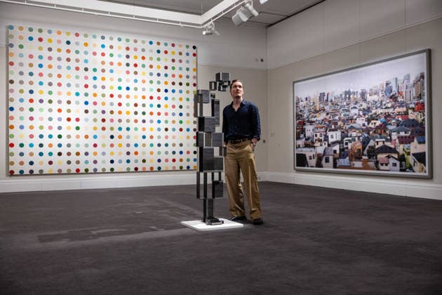 Sotheby s London Modern and Contemporary June Sales Preview, London, UK 18 June 2026 Left to right: Damien Hirst s Biotin Maleimide, estimated at Â£600,000 - 800,000; Anthony Gormly s Open Gaze III (centre), estimated at Â£250,000 - 300,000; and Andreas Gursky s Tokyo, estimated at Â£250,000 - 300,000 at Sotheby s London, Mayfair, London, UK, on 18 June 2026. The works will be offered at auction on 24 June 2026 alongside the celebrated Lewis Collection., Credit:Pete Speller Avalon  Copyright: xPetexSpellerx xAvalonx 1111013159