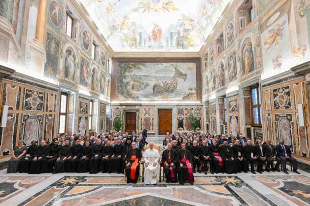 ITALY- REL VATICAN -POPE LEO XVI RECEIVES THE PARTICIPANTS IN THE MEETING OF THE WORKS FOR AID TO THE EASTERN CHURCHES AT THE VATICAN June 18, 2026 ITALY REL June 18, 2026 Pope Leo XIV receives the participants in the meeting of the Works for Aid to the Eastern Churches at the Vatican EDITORIAL USE ONLY - NO BOOKS Copyright: xVATICANxMEDIAx xCatholicxPressxPhotox