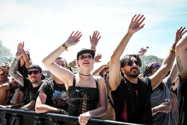 Festival visitors pictured at the first day of the Graspop Metal Meeting festival 2026, in Dessel, on Thursday 18 June 2026. The festival takes pace from 18 till 21 June.  JILLxDELSAUX 178059836