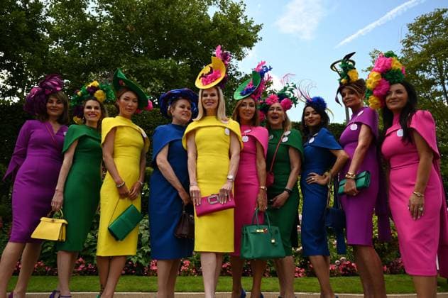 Royal Ascot 2026 BERKSHIRE, UNITED KINGDOM - JUNE 18: Visitors wearing elaborate hats and elegant outfits attend the third day of the traditional Royal Ascot horse racing event, held in the United Kingdom since 1711, at Ascot Racecourse in Berkshire, United Kingdom on June 18, 2026. Rasid Necati Aslim Anadolu Berkshire United Kingdom. Editorial use only. Please get in touch for any other usage.  Copyright: x2026xAnadoluxRasidxNecatixAslimx