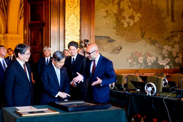 18-06-2026 Statevisit Emperor Naruhito of Japan visited the Peace Palace in The Hague on the 2nd day of the 3 day statevisit to the Netherlands. Â  Copyright: xPPEx