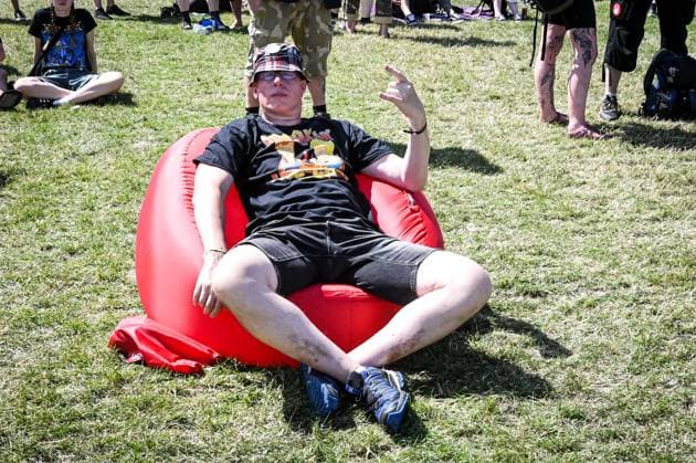 Festival visitors pictured at the first day of the Graspop Metal Meeting festival 2026, in Dessel, on Thursday 18 June 2026. The festival takes pace from 18 till 21 June.  JILLxDELSAUX 178071757