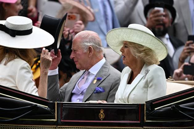 Royal Ascot 2026 BERKSHIRE, UNITED KINGDOM - JUNE 18: King Charles III and Queen Camilla attend the third day of the traditional Royal Ascot horse racing event, which has been held since 1711, in Berkshire, United Kingdom on June 18, 2026. Rasid Necati Aslim Anadolu Berkshire United Kingdom. Editorial use only. Please get in touch for any other usage.  Copyright: x2026xAnadoluxRasidxNecatixAslimx