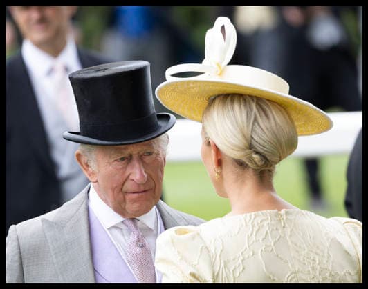 . 18 06 2026. Ascot, United Kingdom. King Charles III and Zara Tindall during Ladies Day at Royal Ascot, United Kingdom.  xStephenxLockx xi-Imagesx IIM-26838-0052