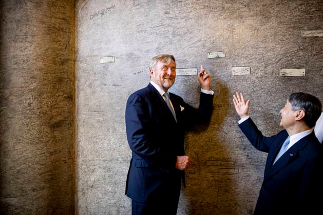 18-06-2026 Statevisit King Willem-Alexander with Emperor Naruhito of Japan visited ˜Sweat Room™ Zweetkamertje with the signature of the King at the university of Leiden on the 2nd day of the 3 day statevisit to the Netherlands. (c) PPE rpe van katwijk  Copyright: xPPEx