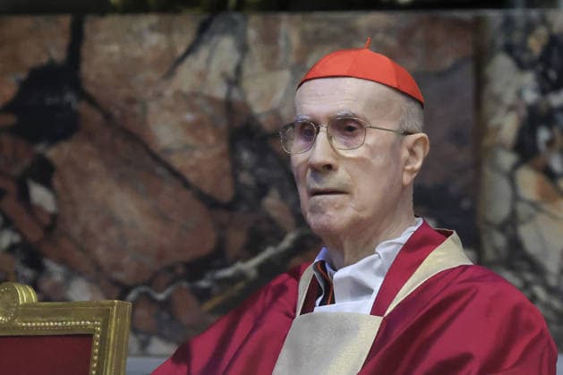Funeral service of Cardinal Camillo Ruini at the Vatican VATICAN CITY, VATICAN - JUNE 18: Cardinal Tarcisio Bertone waits for the start of the funeral Mass for Cardinal Camillo Ruini, attended by Pope Leo XIV (not seen) in St. Peter s Basilica at the Vatican on June 18, 2026. Ruini, who served as Cardinal Vicar of Rome and president of the Italian Episcopal Conference and was one of the most influential representatives of the conservative wing of the Catholic Church, died in Rome, Italy, on June 16 at the age of 95. Riccardo De Luca Anadolu Vatican City Vatican. Editorial use only. Please get in touch for any other usage.  Copyright: x2026xAnadoluxRiccardoxDexLucax