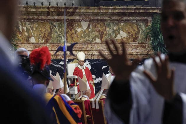 Funeral service of Cardinal Camillo Ruini at the Vatican VATICAN CITY, VATICAN - JUNE 18: Pope Leo XIV attends the funeral Mass for Cardinal Camillo Ruini in St. Peter s Basilica at the Vatican on June 18, 2026. Ruini, who served as Cardinal Vicar of Rome and president of the Italian Episcopal Conference and was one of the most influential representatives of the conservative wing of the Catholic Church, died in Rome, Italy, on June 16 at the age of 95. Riccardo De Luca Anadolu Vatican City Vatican. Editorial use only. Please get in touch for any other usage.  Copyright: x2026xAnadoluxRiccardoxDexLucax