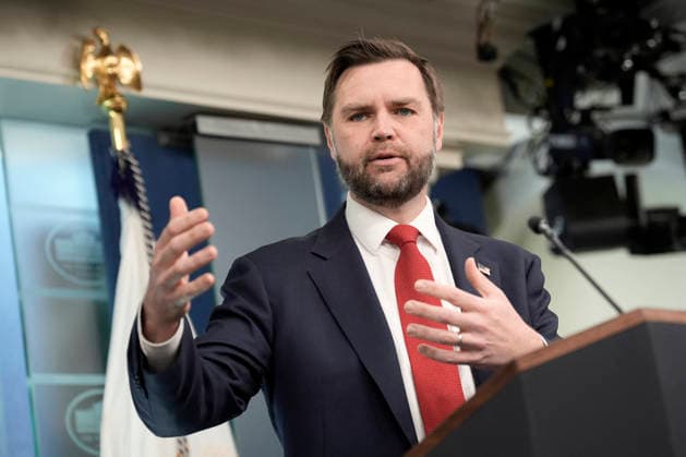 JD Vance press briefing - Washington US Vice President JD Vance holds a press briefing at the White House in Washington on June 18, 2026. Photo by Yuri Gripas ABACAPRESS.COM Washington DC United States  Copyright: xGripasxYuri ABACAx