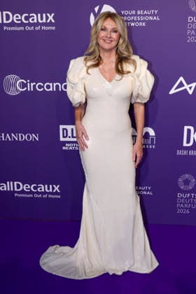 18.06.2026, Frauke Ludowig auf dem Purple Carpet bei den Verleihung des DUFTSTARS Award in den Rheinterrassen Düsseldorf. Der Deutscher Parfumpreis DUFTSTARS 2026 zählen zu den renommiertesten Beautyawards und Duft-Awards Deutschlands. Nordrhein-Westfalen Deutschland *** June 18, 2026
