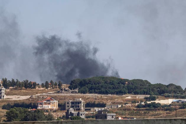 June 18, 2026, Nabatieh District, South Lebanon, lebanon: Israeli artillery shelling has continued for the fourth consecutive day targeting the outskirts of Kfartebnit and the Ali al-Taher area in southern Lebanon, amid escalating tensions along the border region. Hezbollah stated in an official statement that Israeli forces have been attempting to advance toward Kfartebnit from multiple axes, supported by heavy artillery fire and intensified aerial surveillance, adding that its fighters have repelled these attempts using missiles, drones, and other weapons, claiming losses among Israeli forces...On the other hand, Israeli army spokesperson Avichay Adraee said via X that Israeli forces are operating within a so-called Ã¢â‚¬oesecurity zoneÃ¢  - ZUMAb339 20260618_znp_b339_014 Copyright: xAbdulxKaderxAlxBayx